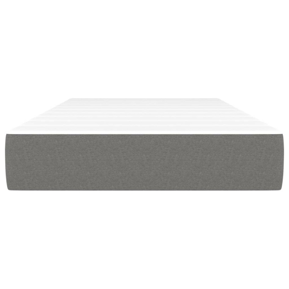 Colchón de muelles ensacados tela gris oscuro 90x190x20