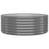 Jardinera arriate acero recubrimiento polvo gris 100x100x36