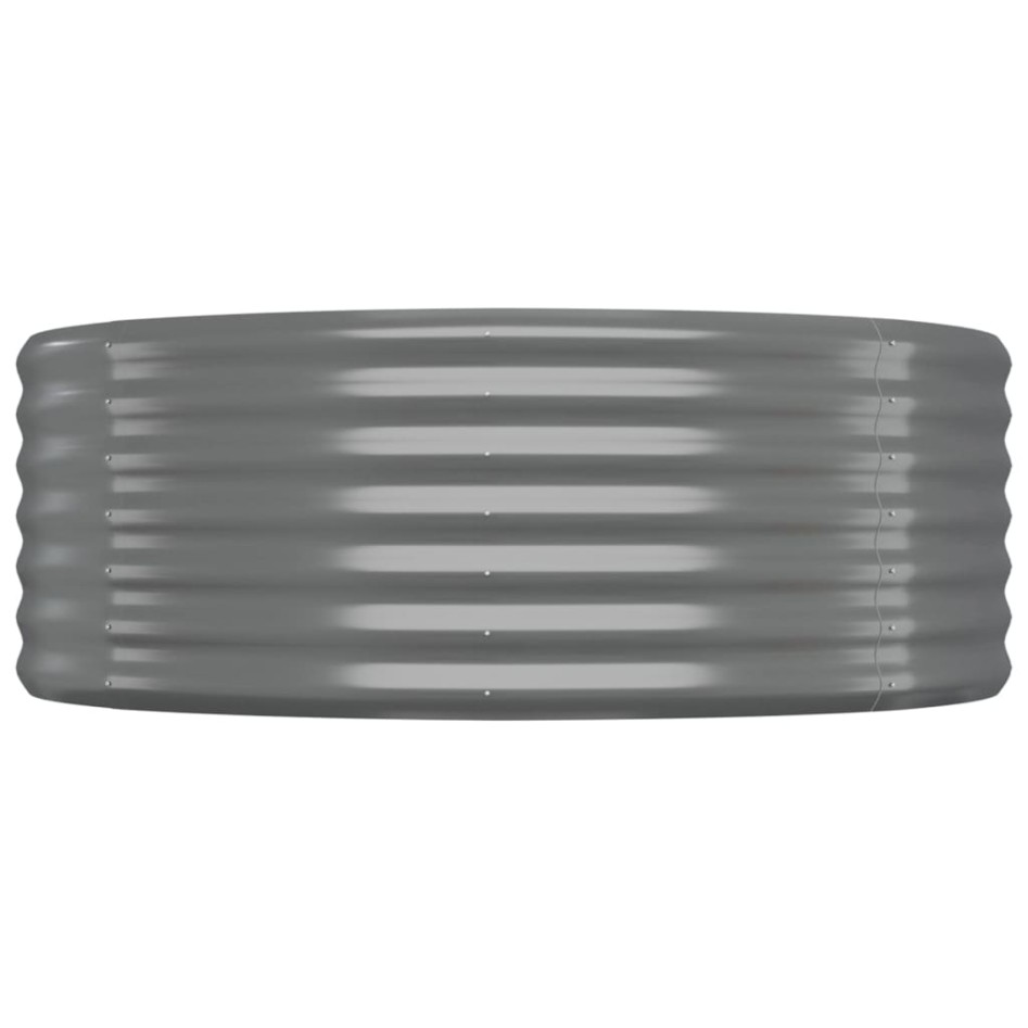 Jardinera arriate acero recubrimiento polvo gris 100x100x36