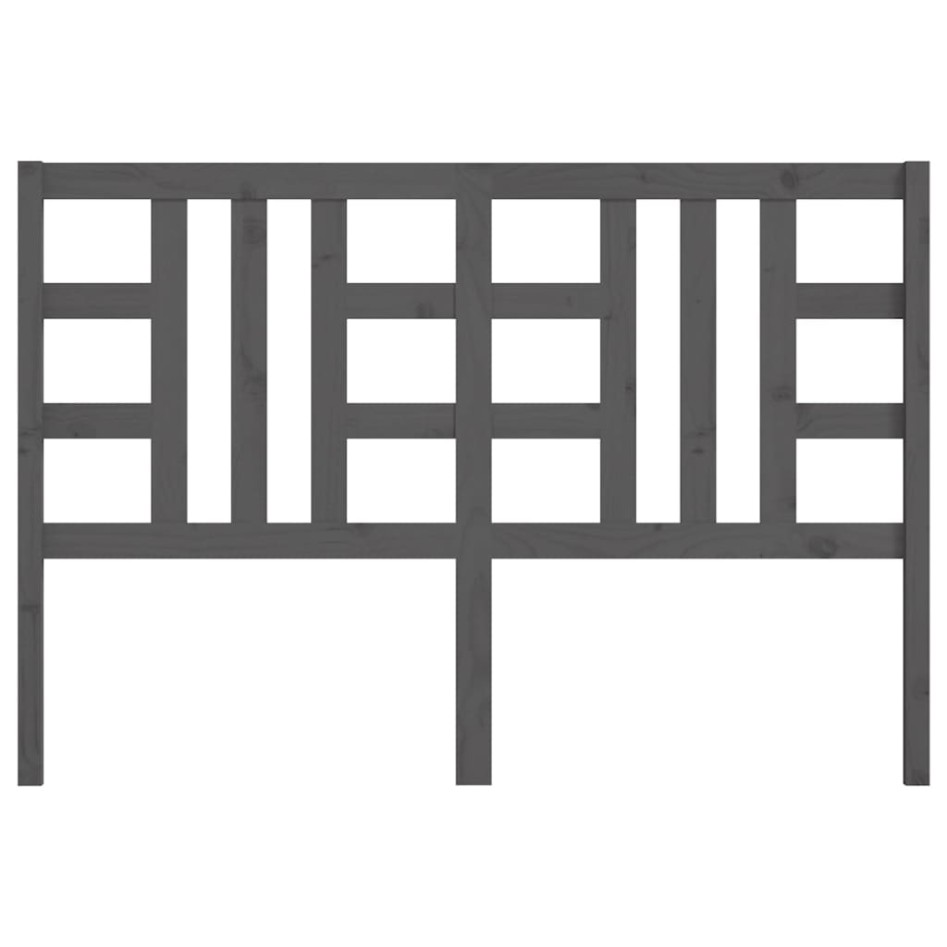 Cabecero de cama madera maciza de pino gris 126x4x100