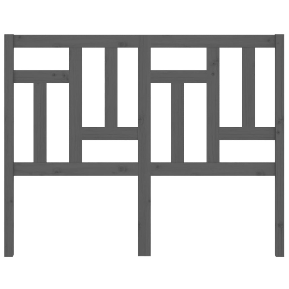 Cabecero de cama madera maciza de pino gris 125,5x4x100