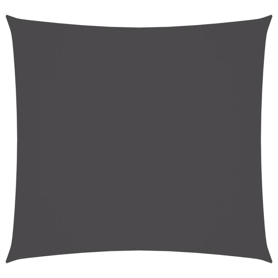 Toldo de vela cuadrado tela oxford gris antracita 3x3