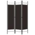 Biombo divisor de 3 paneles marrón 120x180