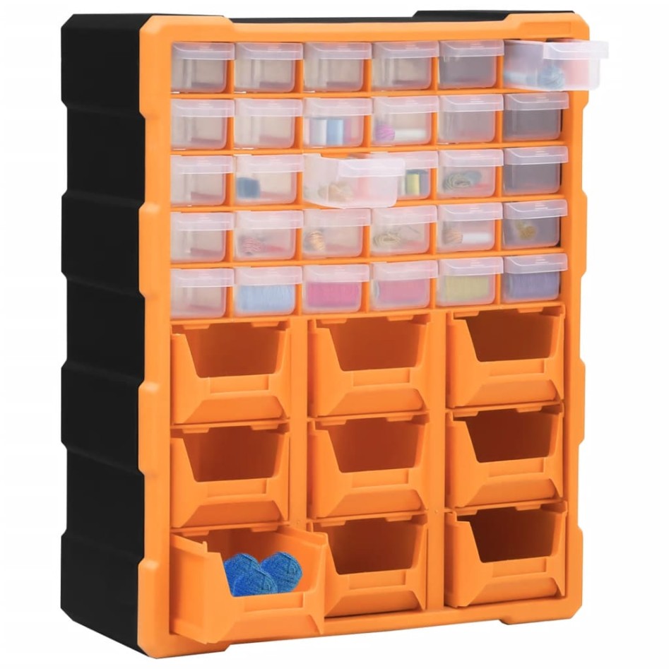 Organizador multicajones con 39 cajones 38x16x47