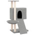 Rascador para gatos con postes de sisal gris claro 96