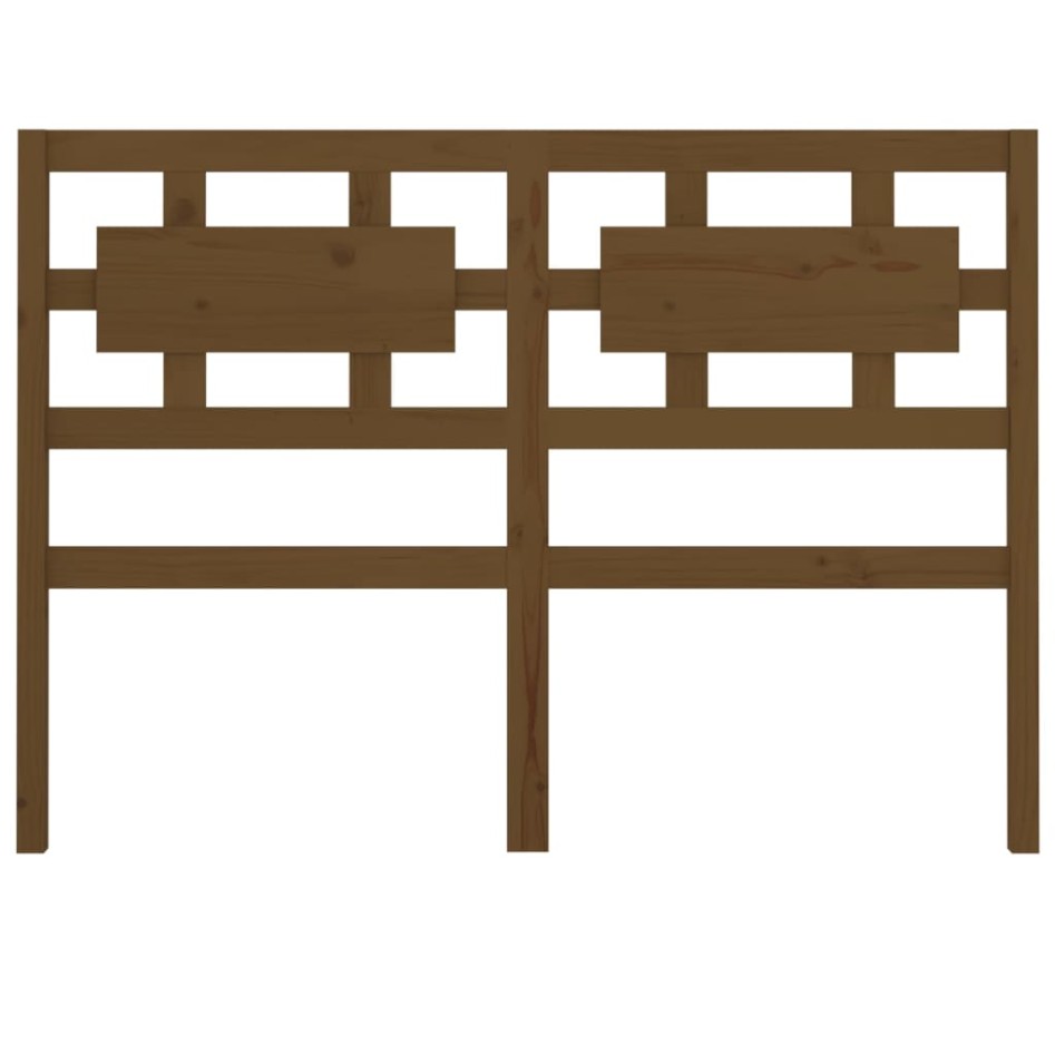 Cabecero de cama madera maciza pino marrón miel 125,5x4x100