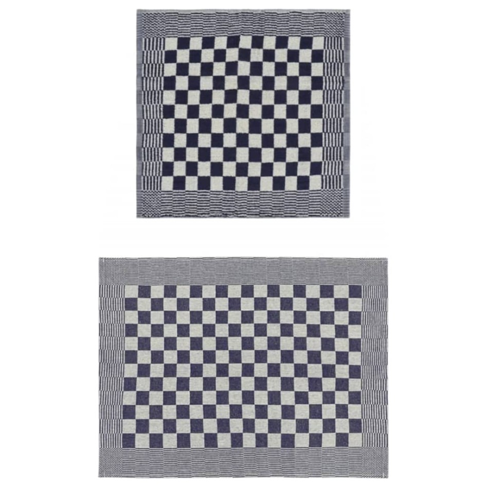 Juego de paños 20 unidades algodón azul y