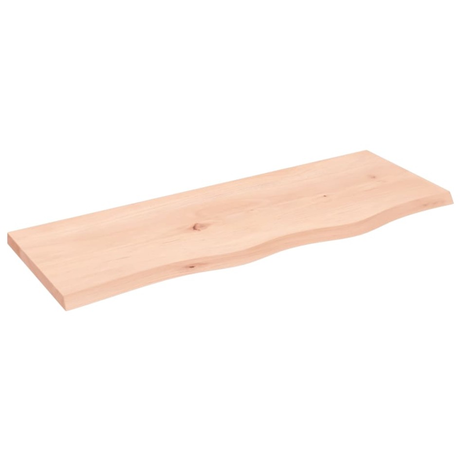 Estante de pared madera maciza de roble sin tratar 80x30x2