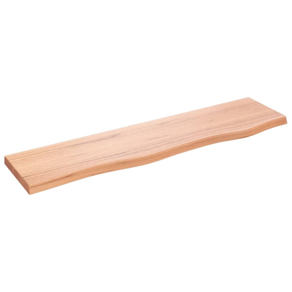 Estante de pared madera de roble tratada marrón claro
