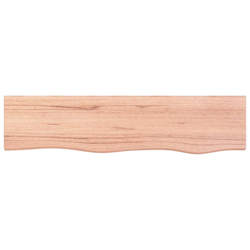 Estante de pared madera de roble tratada marrón claro