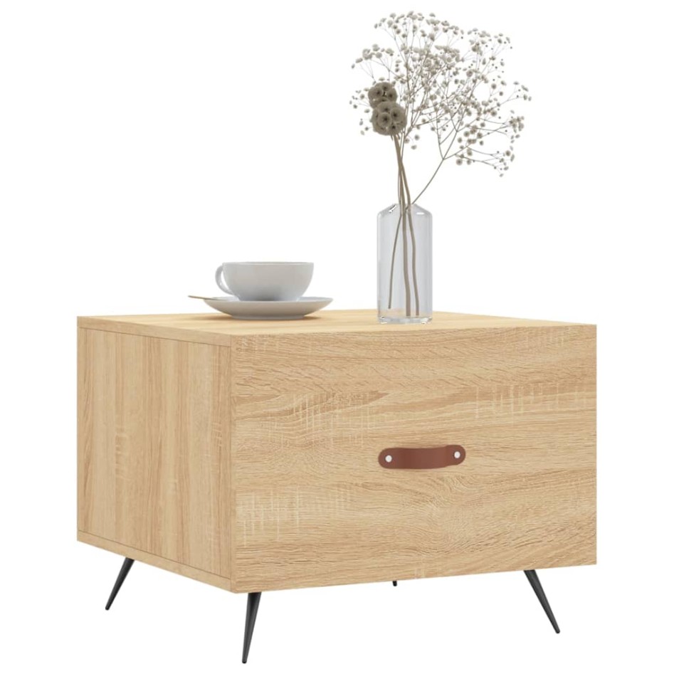 Mesa de centro madera de ingeniería roble Sonoma 50x50x40