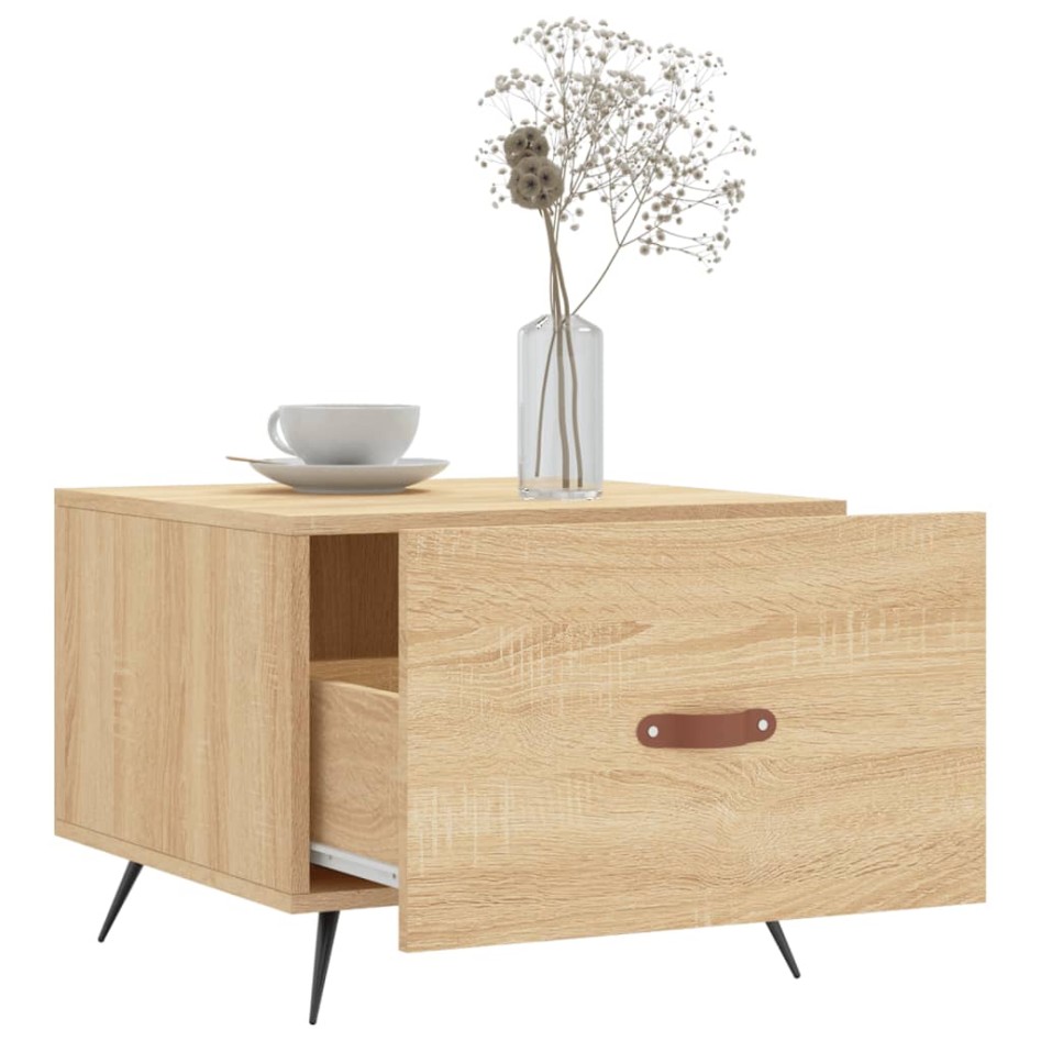 Mesa de centro madera de ingeniería roble Sonoma 50x50x40