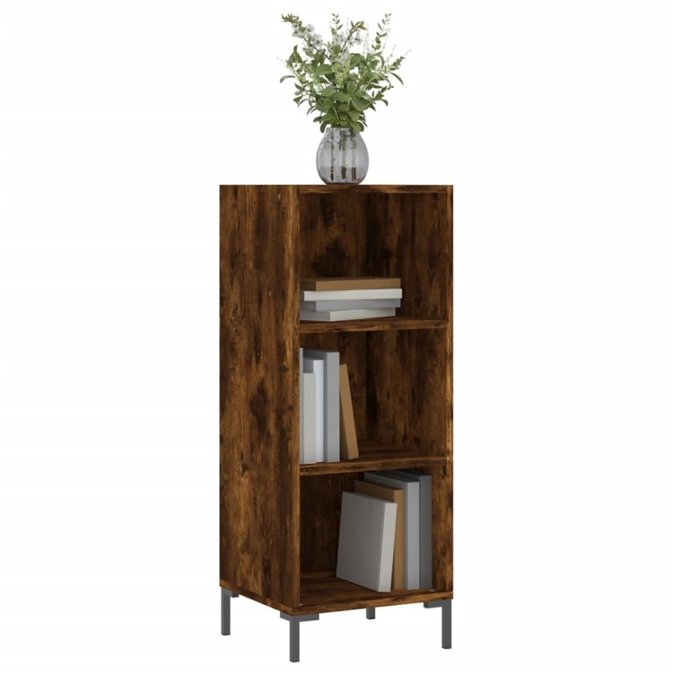 Aparador de madera de ingeniería roble ahumado 34,5x32,5x90