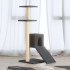 Rascador para gatos con postes de sisal gris oscuro 92