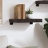 Estante pared madera roble tratada marrón oscuro 40x30x(2-6)