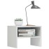 Mesitas de noche 2 uds madera contrachapada blanco 40x30x30