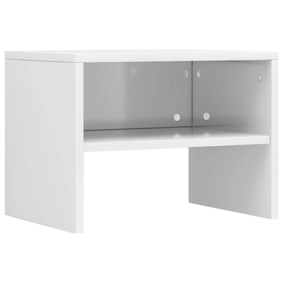 Mesitas de noche 2 uds madera contrachapada blanco 40x30x30