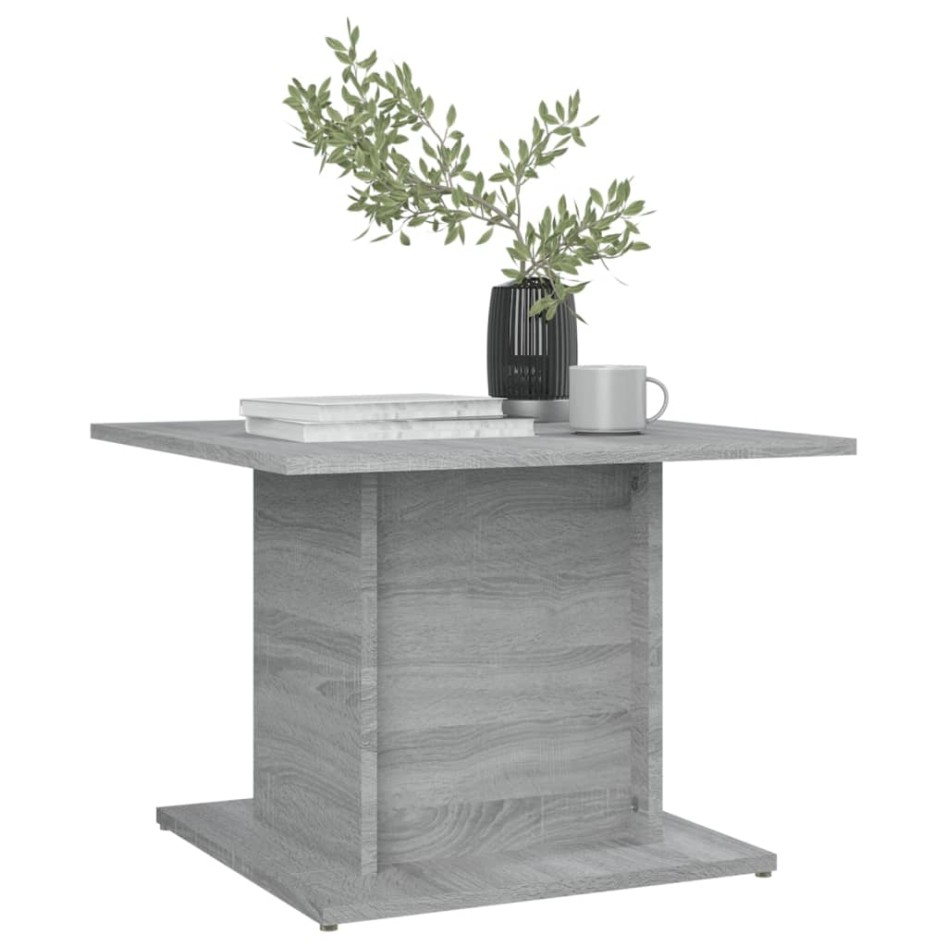 Mesa de centro madera de ingeniería gris Sonoma 55,5x55,5x40