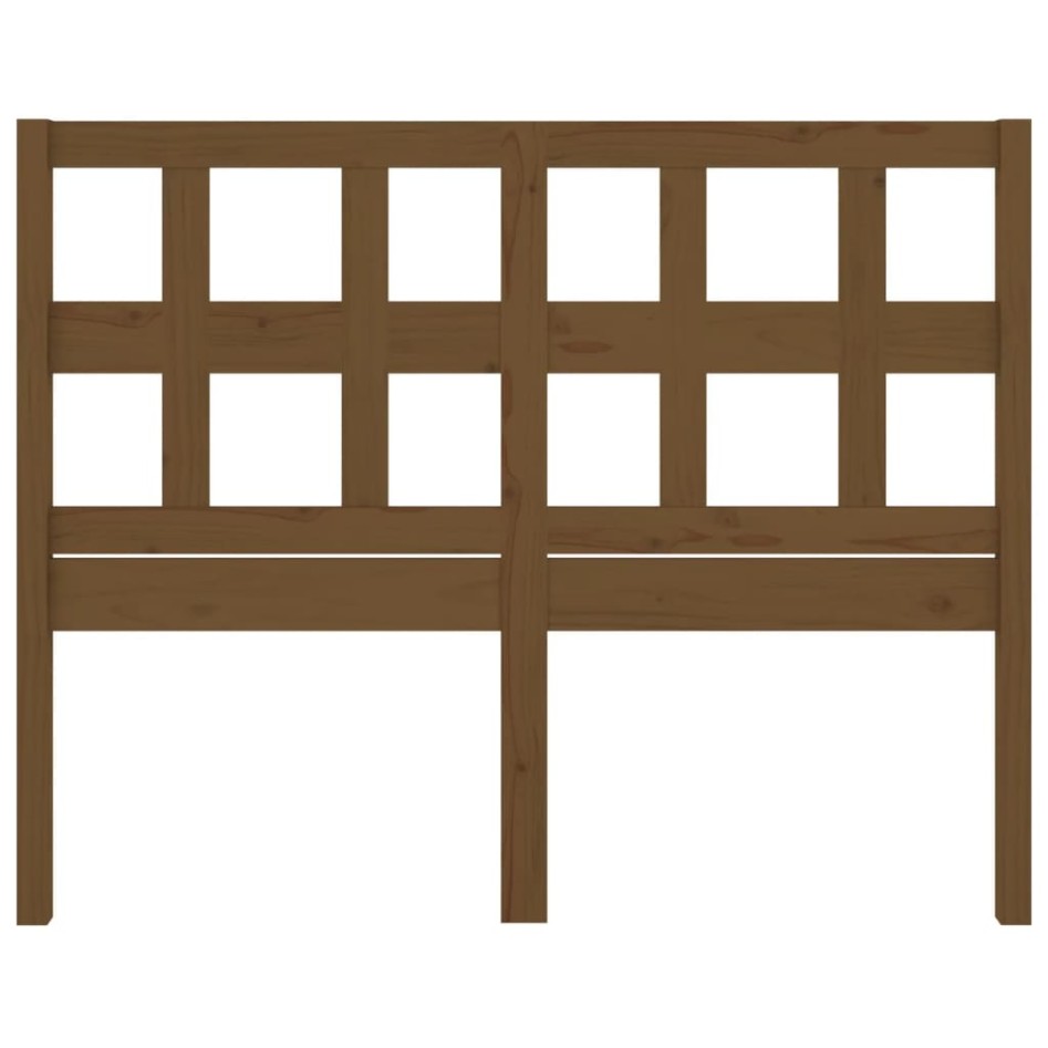 Cabecero de cama madera maciza de pino marrón miel 205x4x100