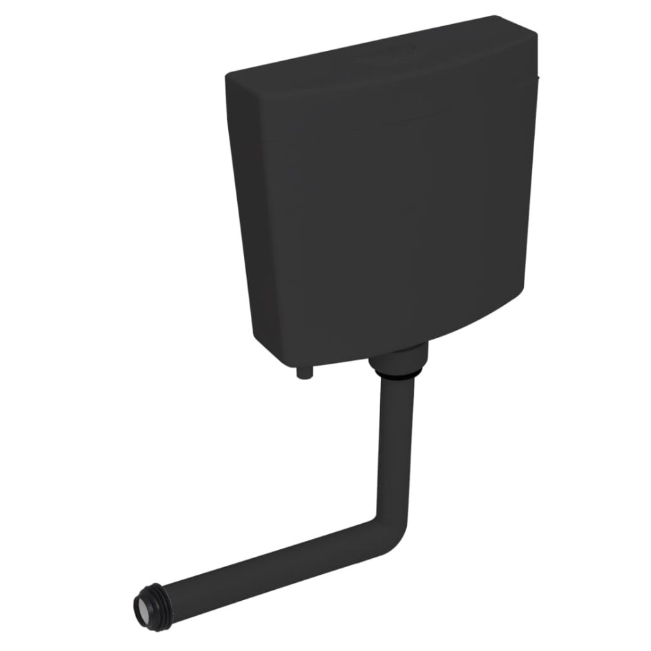 Cisterna de inodoro con entrada de agua inferior negra 3/6