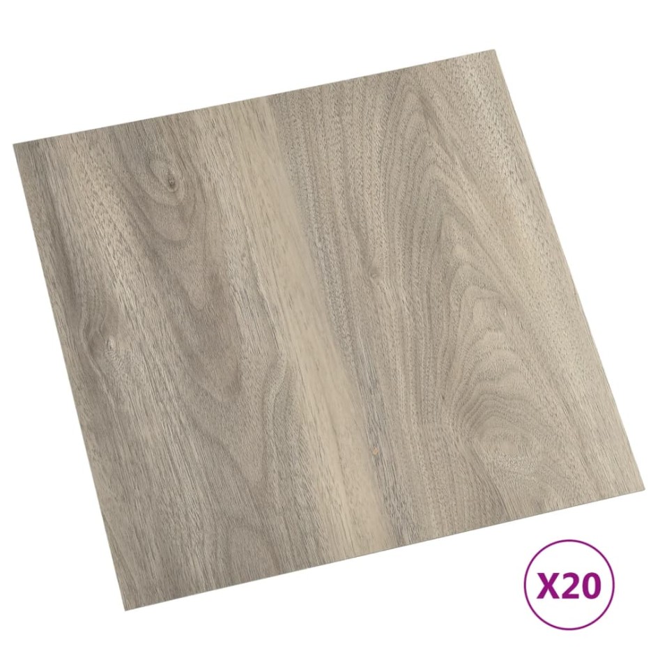 Tarimas de suelo autoadhesivas 20 uds PVC gris taupe 1,86