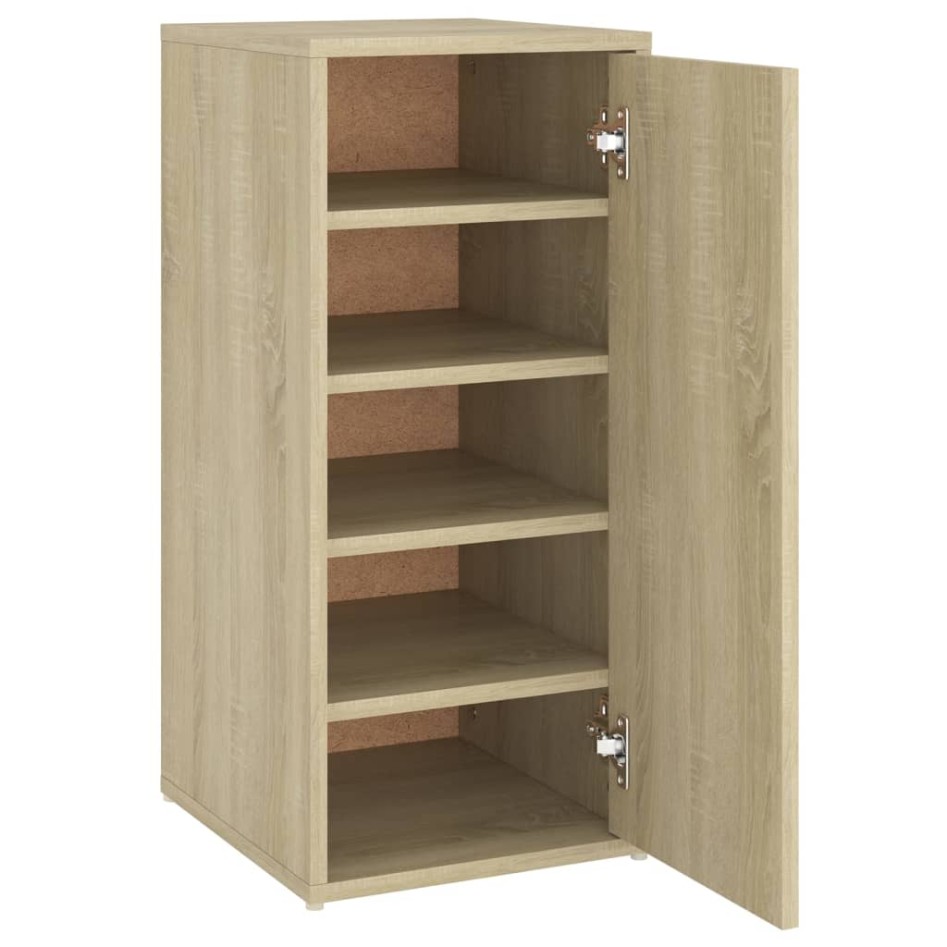 Mueble zapatero madera ingeniería roble Sonoma 32x35x70