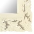 Espejo tallado a mano madera maciza de mango blanco 50x50