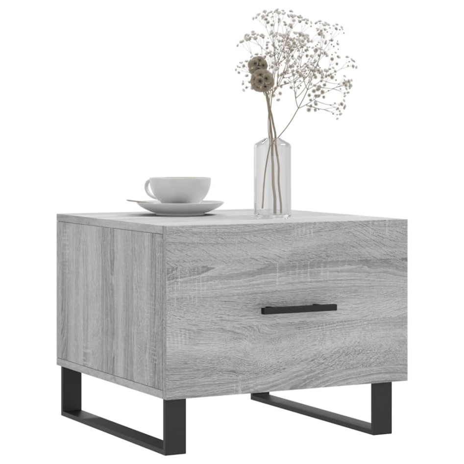 Mesa de centro madera contrachapada gris Sonoma 50x50x40