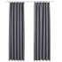 Cortinas opacas con ganchos 2 piezas gris 140x225