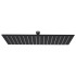 Cabezal ducha efecto lluvia acero inox cuadrado negro 40x30