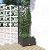 Jardinera con enrejado PP negro 40x40x121,5 cm