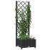 Jardinera con enrejado PP negro 40x40x121,5
