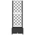 Jardinera con enrejado PP negro 40x40x121,5