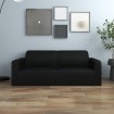 Funda elástica para sillón de 2 plazas poliéster jersey negra