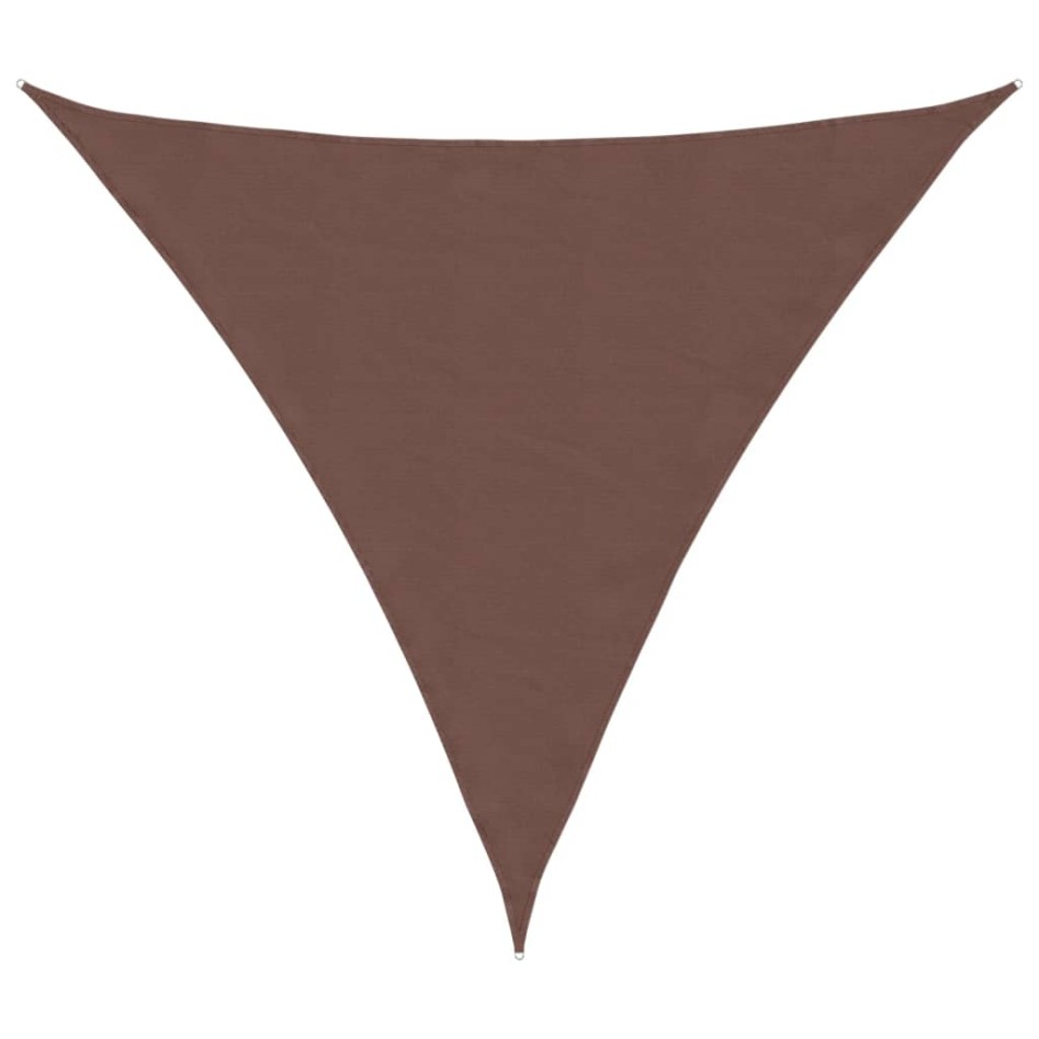 Toldo de vela triangular tela Oxford marrón 5x5x5