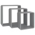 Estantes cubo de pared 3 unidades MDF