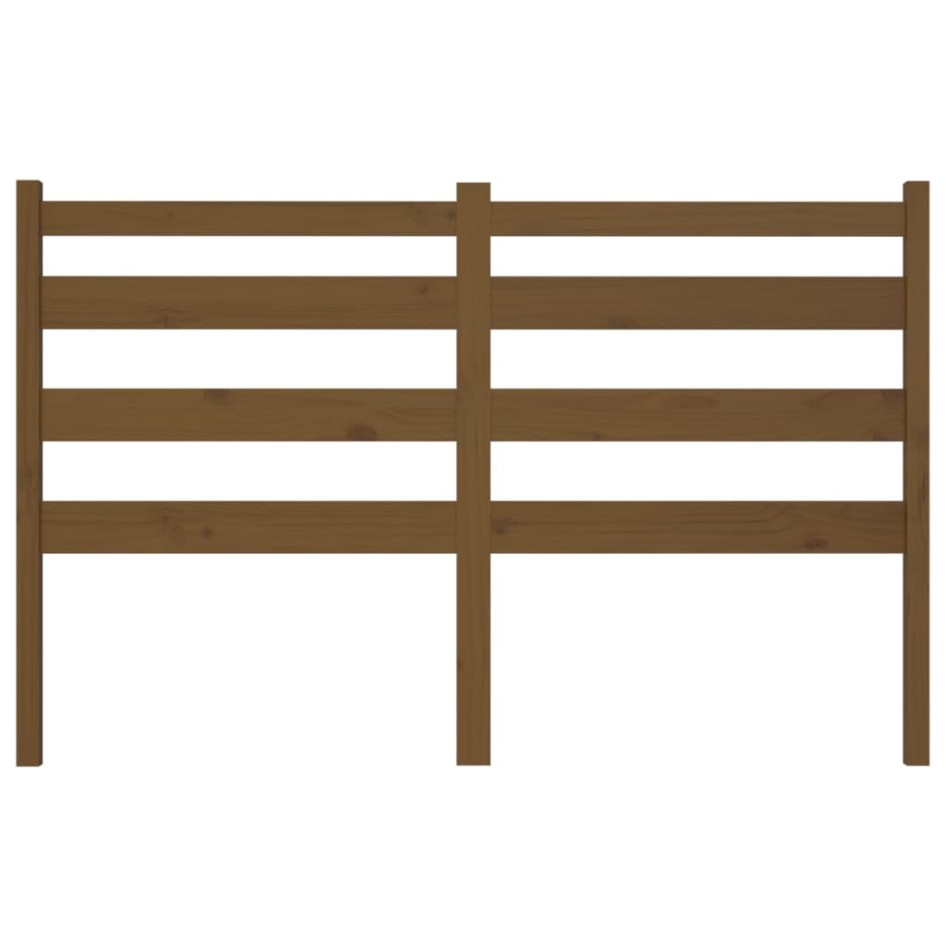 Cabecero de cama madera maciza de pino marrón miel 166x4x100