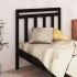 Cabecero de cama madera maciza de pino negro 81x4x100