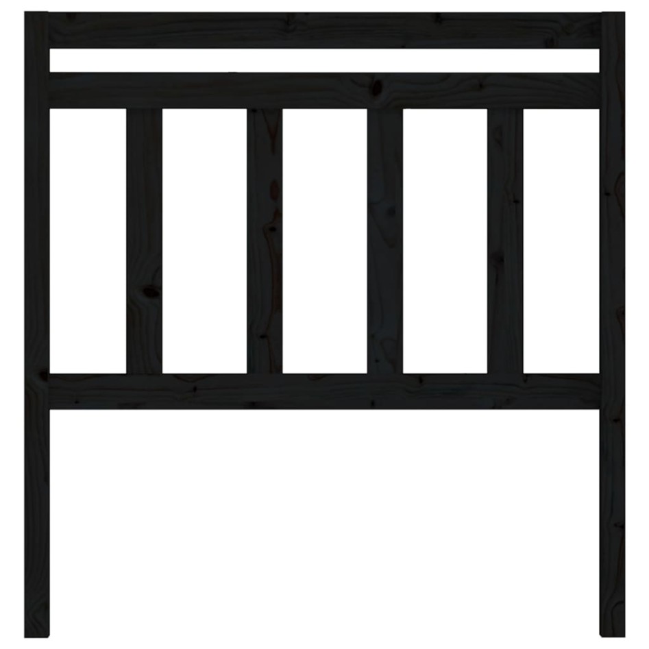 Cabecero de cama madera maciza de pino negro 81x4x100