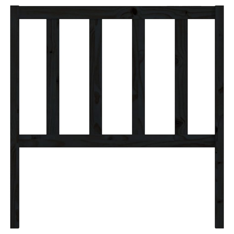 Cabecero de cama madera maciza de pino negro 106x4x100