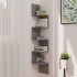 Estante de esquina de pared madera ingeniería gris 19x19x123