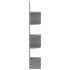 Estante de esquina de pared madera ingeniería gris 19x19x123