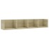 Estante de pared para CD contrachapada color roble 100x18x18