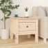 Mesa auxiliar de madera maciza de pino 40x40x39