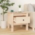 Mesa auxiliar de madera maciza de pino 40x40x39