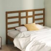 Cabecero de cama madera maciza de pino marrón miel 156x4x104 cm