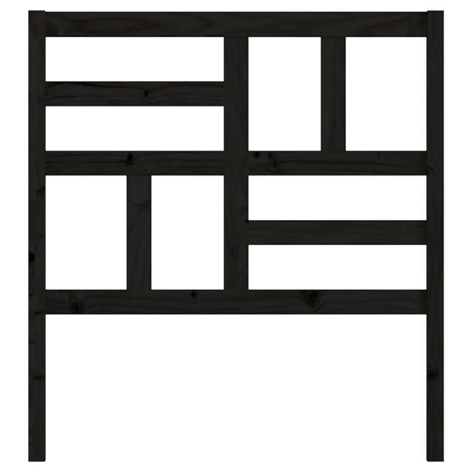 Cabecero de cama madera maciza de pino negro 81x4x104