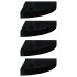 Estantes flotantes esquina 4 uds MDF negro brillo 25x25x3,8