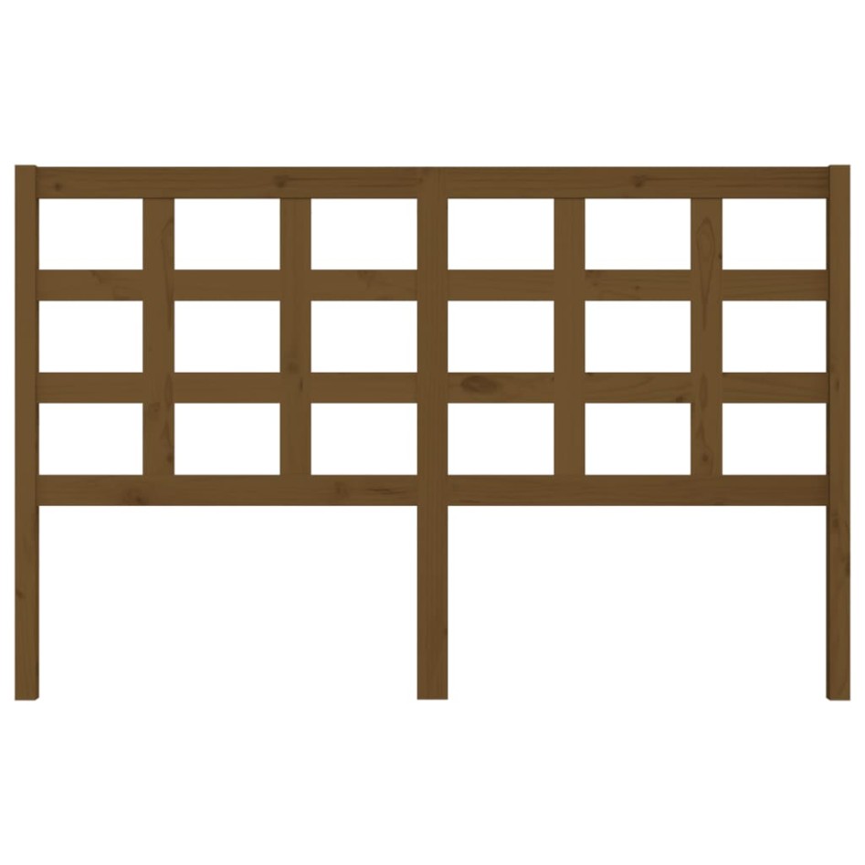 Cabecero de cama madera maciza de pino marrón miel 156x4x100