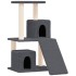 Rascador para gatos con postes de sisal gris oscuro 82